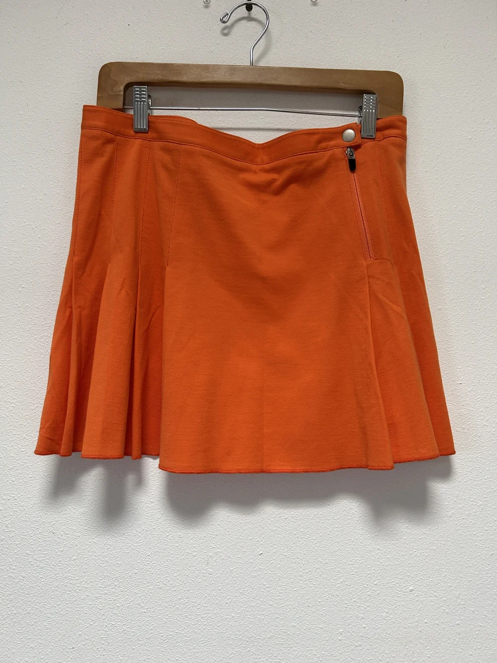 Theory Orange Skater Mini Skirt